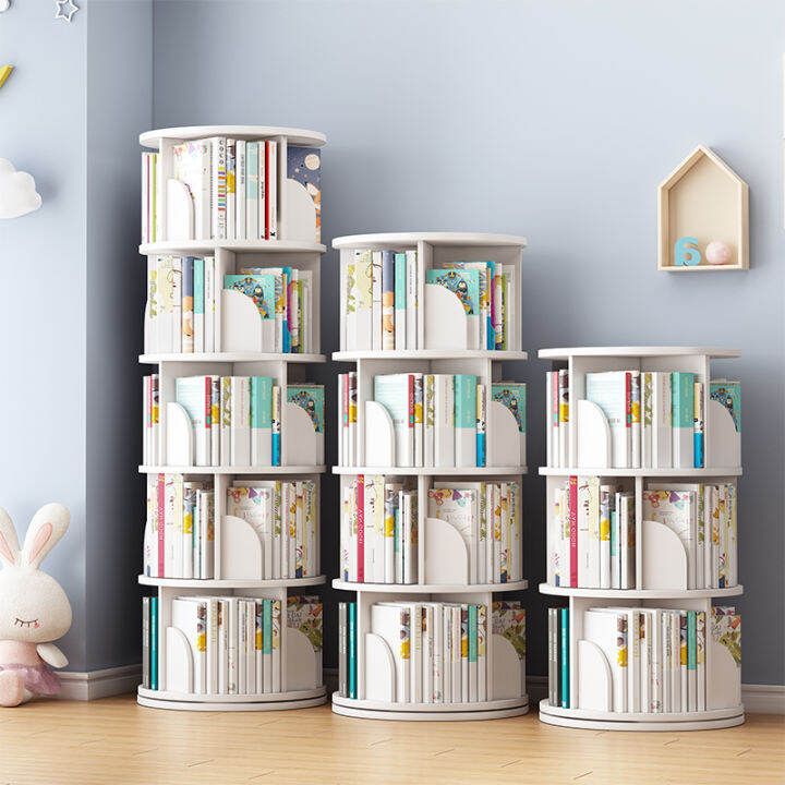 Rotating Bookshelf Bookcase Floor 360 Degrees Children's Baby Picture