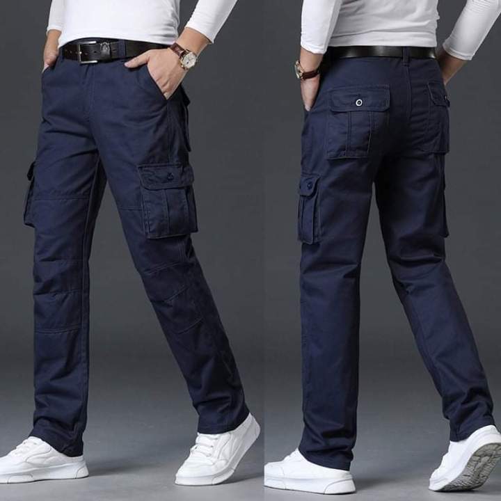 6 pocket cargo pants for men 26-36 regular fit | Lazada PH