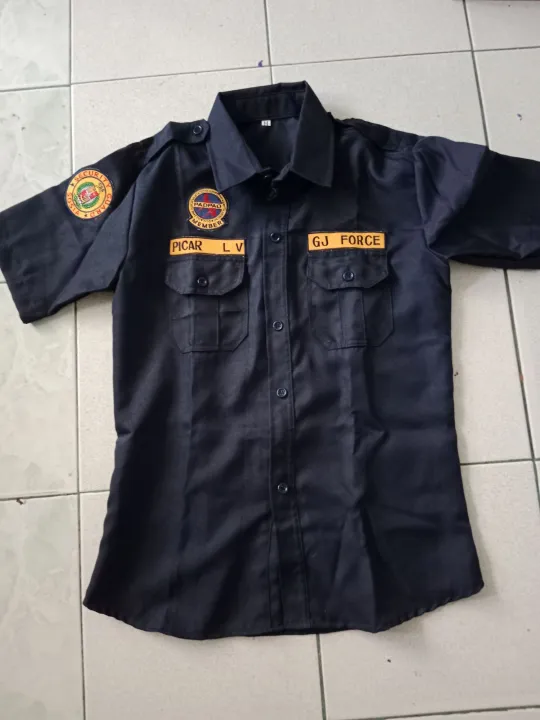 polo navy blue for security guard with patches(padpao,SOSIA,namecloth ...