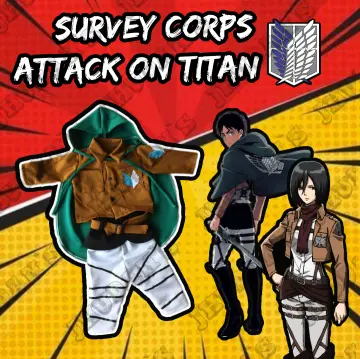 Anime ataque em titan 4 temporada mikasa ackerman survey corps uniforme  conjunto cosplay traje - AliExpress