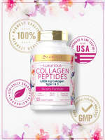 Collagen Peptides 6000mg C | Type 1 &amp; 3 | 120 Caplets by carlyle nutritionals