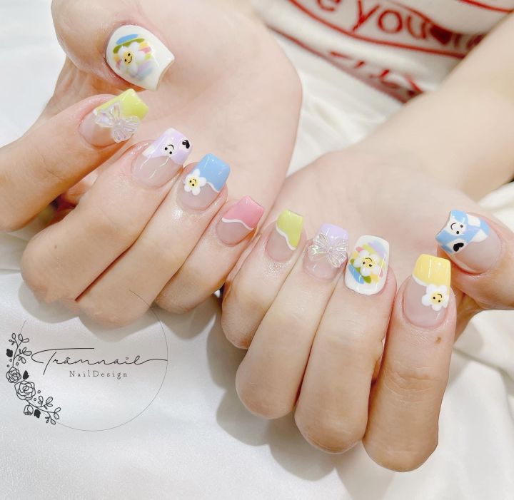 Nailbox thiết kế phong cách hàn - mẫu nail cute | Lazada.vn