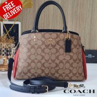 กระเป๋าถือ ใบใหญ่ COACH 91016 LILLIE CARRYALL IN COLORBLOCK