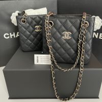 Chayadashop NEW Chanel Bucket bag in Black Caviar GHW #Microchip
