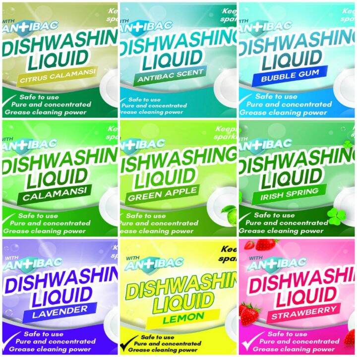 Sticker label for dishwashing liquid Lazada PH