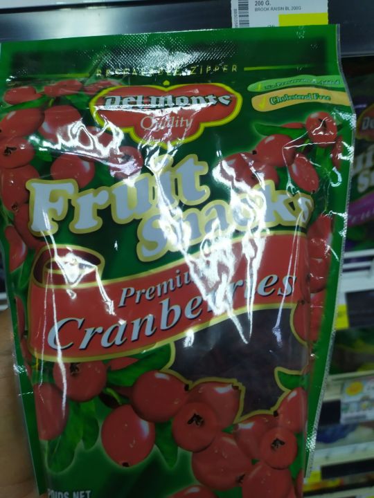 Delmonte  Cranberries แครนเบอรี่อบแห้ง 170g