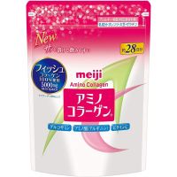 ของแท้ 100% Meiji Amino Collagen 28 วัน (สูตรปกติ-ซองขาวชมพู) เพิ่มความเต่งตึงให้กับผิวด้วยคอลลาเจน ถึง 5000 มก.