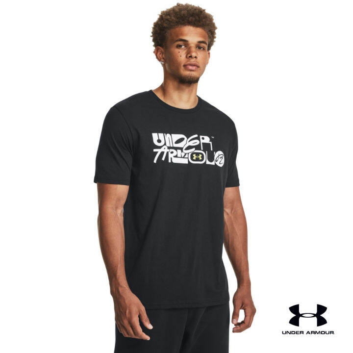 Under Armour Men's UA Mixed Wordmark Short Sleeve Lazada