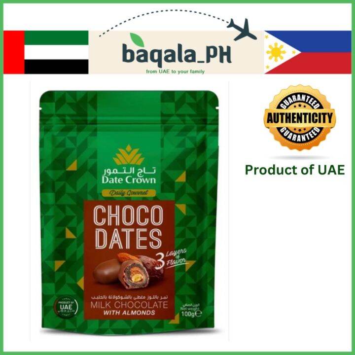 Date Crown Chocolate Dates With Almonds 100G From UAE Lazada PH date-crown-chocolate-dates-with-almonds-100g-from-uae-lazada-ph
