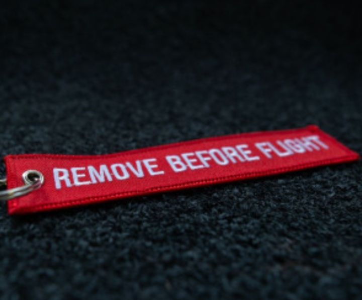 remove-before-flight-key-chain