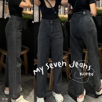 My Seven Jeans กางเกงยีนส์ทรงกระบอกเอวสูง กระเป๋าปากเฉียง #K-42