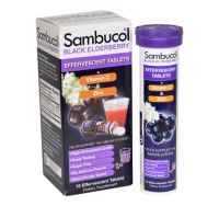 พร้อมส่ง Sambucol Black Elderberry Effervescent Tablets plus Vitamin C &amp; Zinc 15 Effervescent Tablets