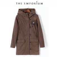 เสื้อโค้ท กันหนาว over coat เนื้อผ้า สักหลาดวูล แบรนด์ ✨THE EMPORIUM ✨ (JAPAN) WY773