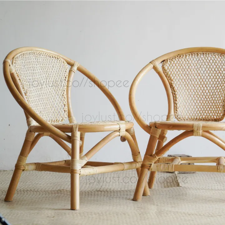 Rattan Chair Vintage Polish Natural All Age Lazada