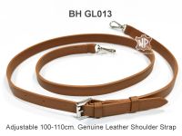 BH GL013  สายสะพายกระเป๋า ทำจากหนังวัวแท้ สายหนังกว้าง 15 มม. ปรับความยาวได้ มีความยาวรวมตะขอ 100 – 110 ซม Leather Shoulder strap 100-110 cm.