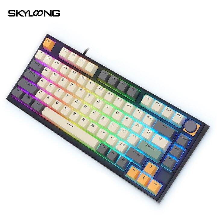 Skyloong Gk75 Rgb Tri-mode Hot Swappable Programmable Knob Mechanical 