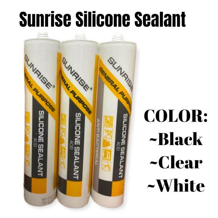 24pieces Silicone Sealant Sunrise 300ml General Purpose Black,Clear