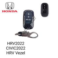 เคส เคฟล่าหุ้มรีโมทกุญแจรถรุ่นHonda HRV2022CIVIC2022HRV Vezelพร้อมพวงกุญแจ