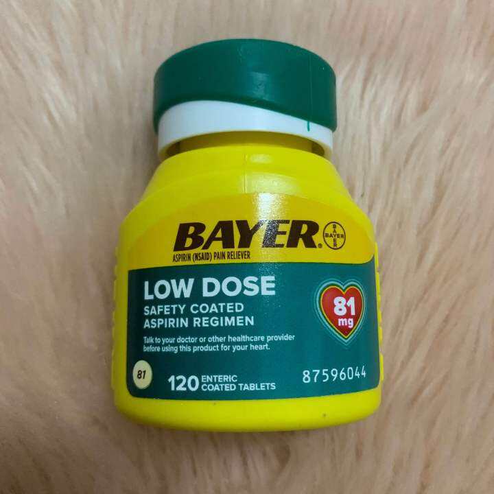 Aspirin Regimen Bayer Low Dose Pain Reliever Enteric Coated Tablets