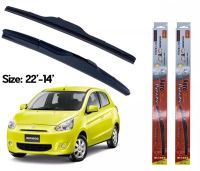 ที่ปัดน้ำฝน ใบปัดน้ำฝน ซิลิโคน ตรงรุ่น Mitsubishi Mirage ไซส์ 22-14 ยี่ห้อ Diamond กล่องแดง