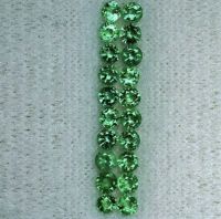 เพชรมรกตธรรมชาติ 10 ชิ้น เจียระไน 3 มม. รอบ 10 pieces natural emerald diamond cut 3mm round