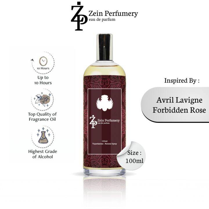 Zein Parfum Avril Lavigne Forbidden Rose Eau De Parfum 100ml | Lazada