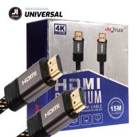 HDMI JiConext สายถัก HDMI 15 เมตร V. 2.0 UNIFLEX  อินเตอร์เฟซมัลติมีเดียความละเอียดสูง ความละเอียด 4K Ultra HD ความเร็วสูงสุด 18 Gbps