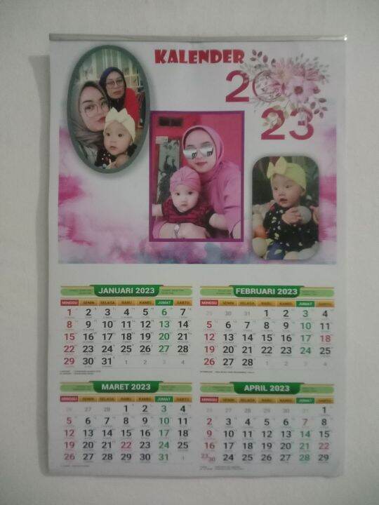 Jual Kalender 2023 Isi 3 Lembar Bisa Pake Poto Sendiri | Lazada Indonesia