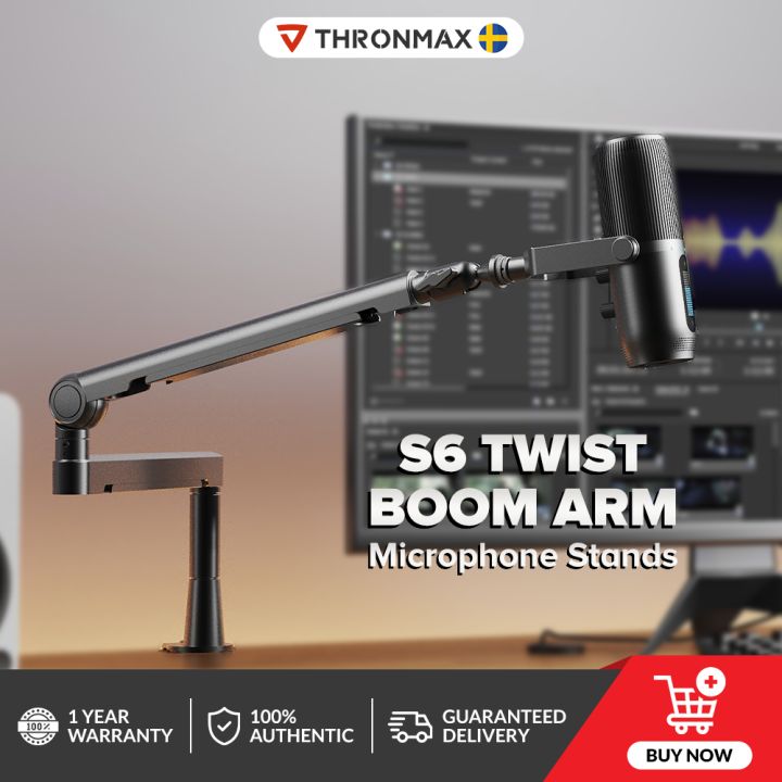 Thronmax Twist S Microphone Boom Arm Low Profile Mic Stand With Cable