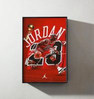 Framed art "x-memobilia licensed" of Michael Jordan