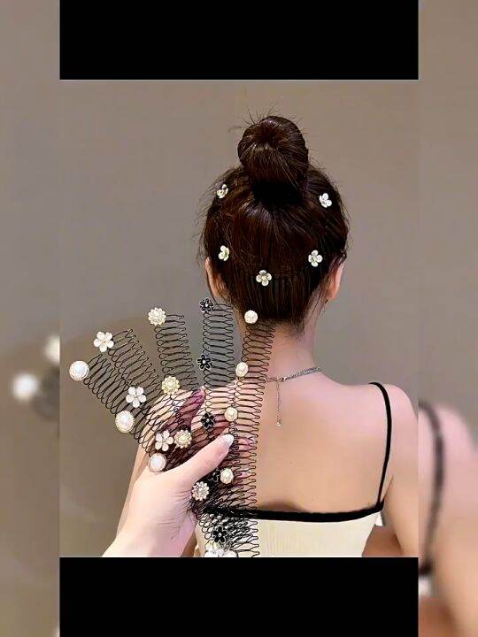 Tooyoo Rhinestone Invisible Hair Clip Headwear Elegant Temperament