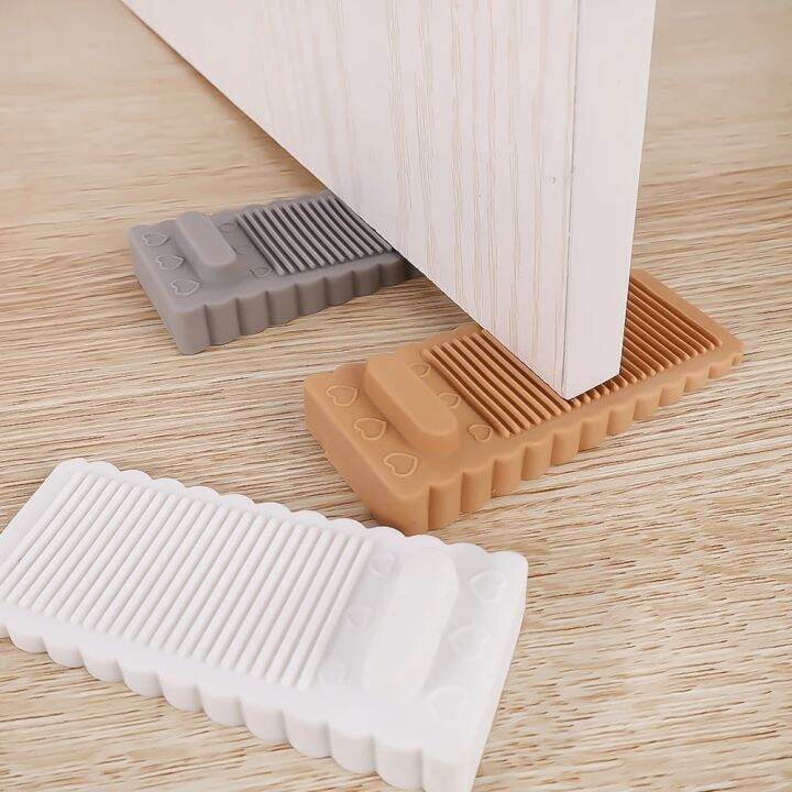 Safety Silicone Door Wedge Stopper Shaped Floor Buffer Door Stop Keep