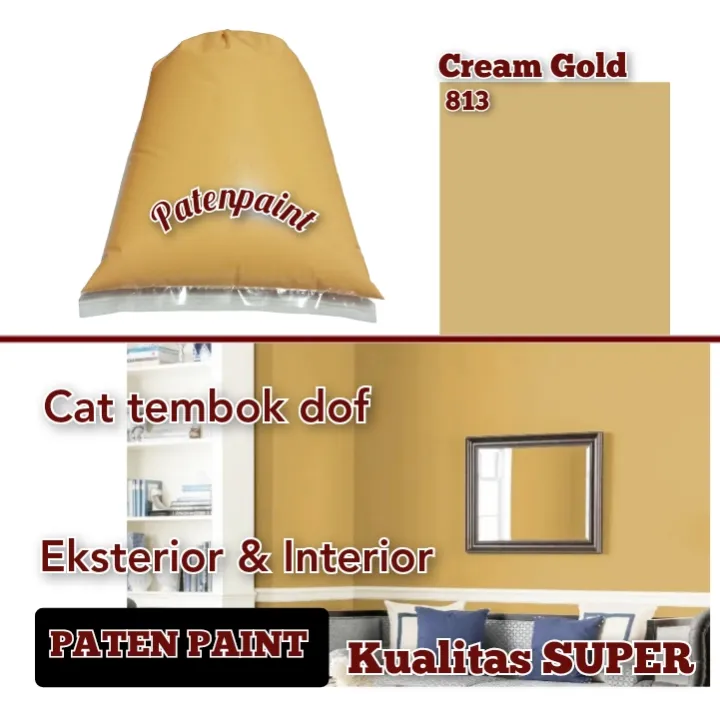 PATEN PAINT / C AT TEMBOK 5 KG / CAT TEMBOK CREAM GOLD / CAT TEMBOK