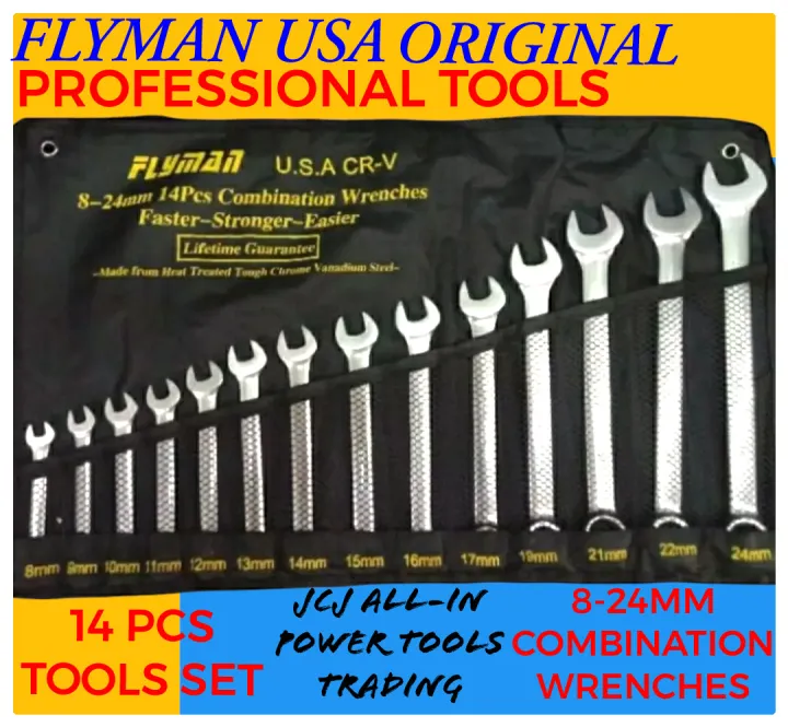 Original Combination Wrench Set Pcs Flyman Usa Heavy Duty Combination Wrench Set Pcs Set