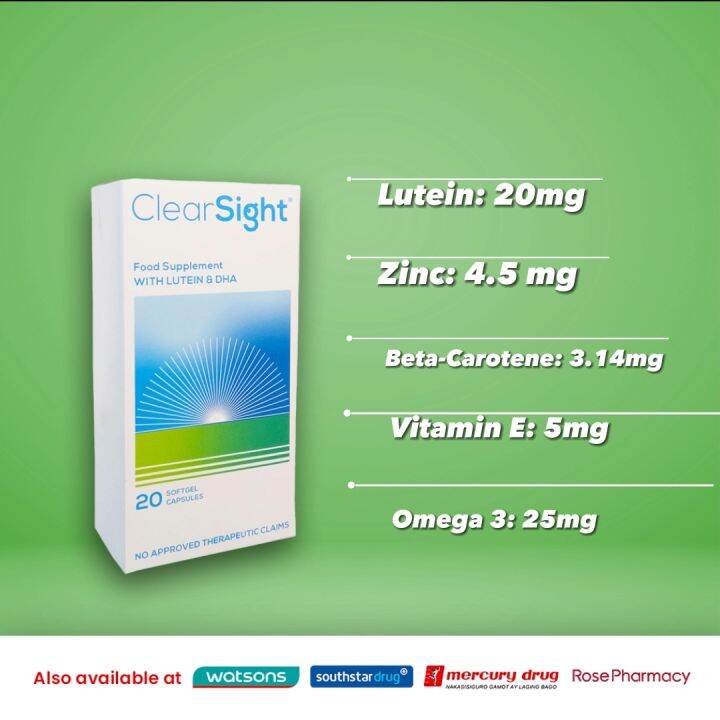 [Lutein for Clear Eyesight] ClearSight Eye Supplement (10 Softgels