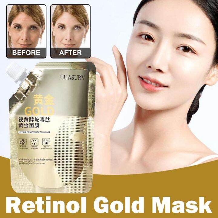 HUASURV Retinol Snake Venom Peptide Gold Mask 100g Anti-wrinkle ...