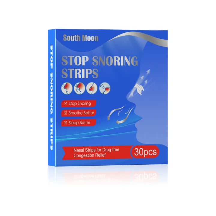 【hot】south Moon Stop Snoring Strips 30pcs Ventilation Nose Patch Breath Nasal Strips Breathing