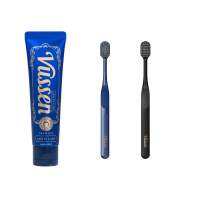 Vussen C Cavity OSSTEM 120g + แปรงสีฟัน 2 ชิ้น VUSSEN DOUBLE-WIDE TOOTHBRUSH