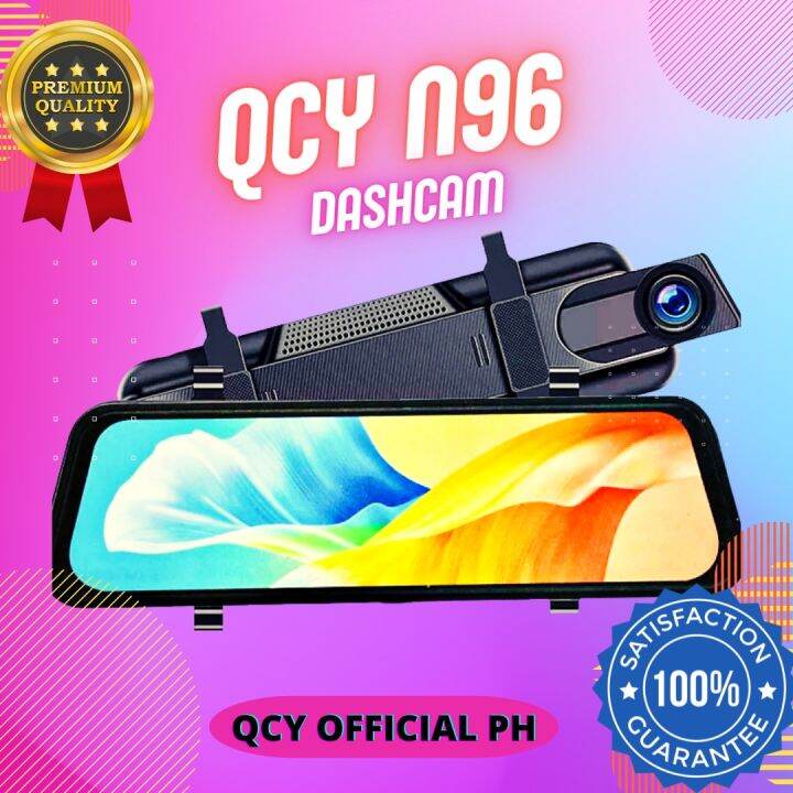 QCY Dashcam N96 10 Inches Full Screen DVR Camera IPS Touch Screen FHD