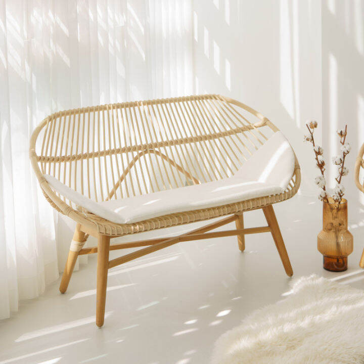 Japanese Style Rattan Sofa Small Apartment Modern Minimalist Double