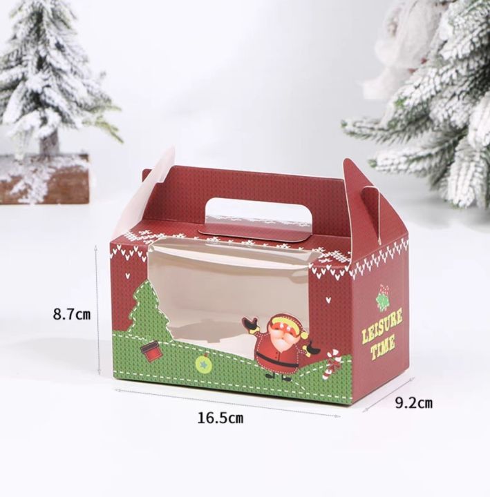 10ใบ-กล่องกระดาษใส่คัพเค้ก-2-ช่อง-และ-4-ช่อง-สีแดง-ต้อนรับเทศกาลคริสต์มาส-มีให้เลือก-5-ลาย-พร้อมฐานรองแบบเจาะ