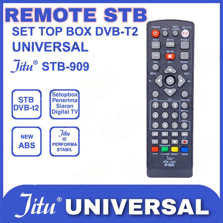 Remot stb setopbox universal jitu stb 909 Remote set top box polytron