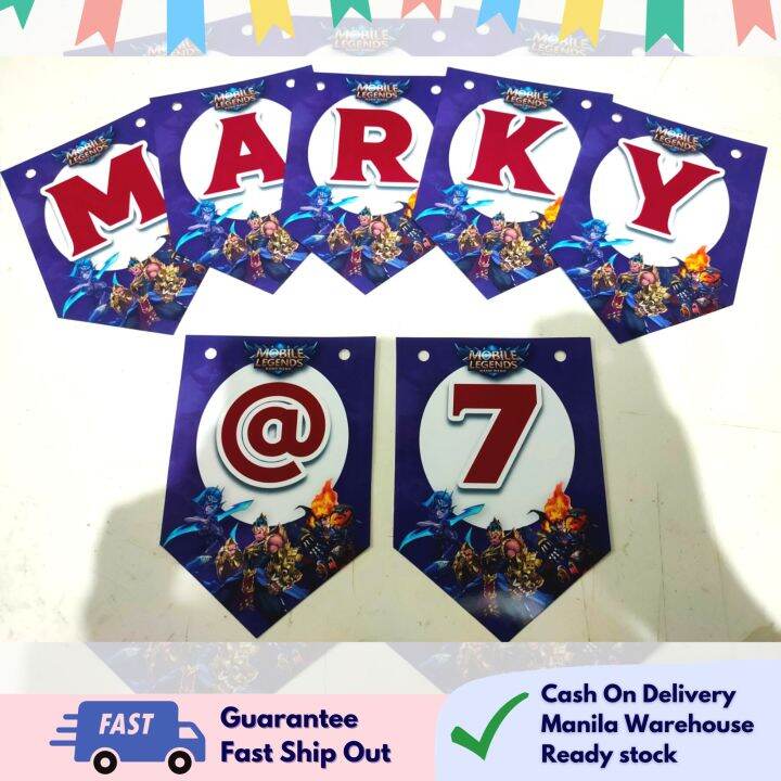 Partify MOBILE LEGENDS Theme party customizable banner decoration Party