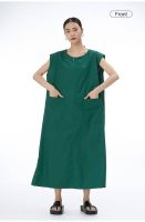 YUDA Japanese Collection
Cヤード  Dress ชุดเดรสคอกลม มีกระเป๋า ผ้า Cotton 65%,  Polyester 35% แบบเก๋ ใส่สบาย