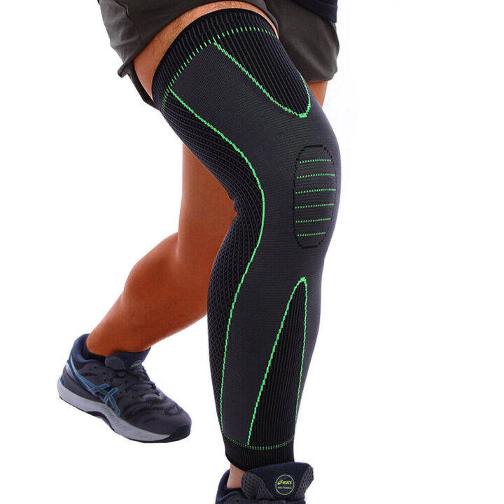 1Pair Sport Full Leg Compression Sleeves Knee Braces Support Protector