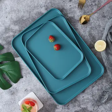 FANTASY Acrylic Serving Tray with Handle Plastic Food Serving