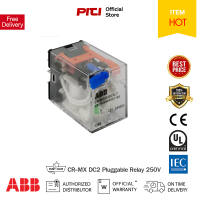 ABB Pluggable Relay ABB ปลั๊กอินรีเลย์แบบใช้งานทั่วไป มี LED แบบมีก้านโยกทดสอบ รุ่น CR-MX DC2LT 250V 7A With LED