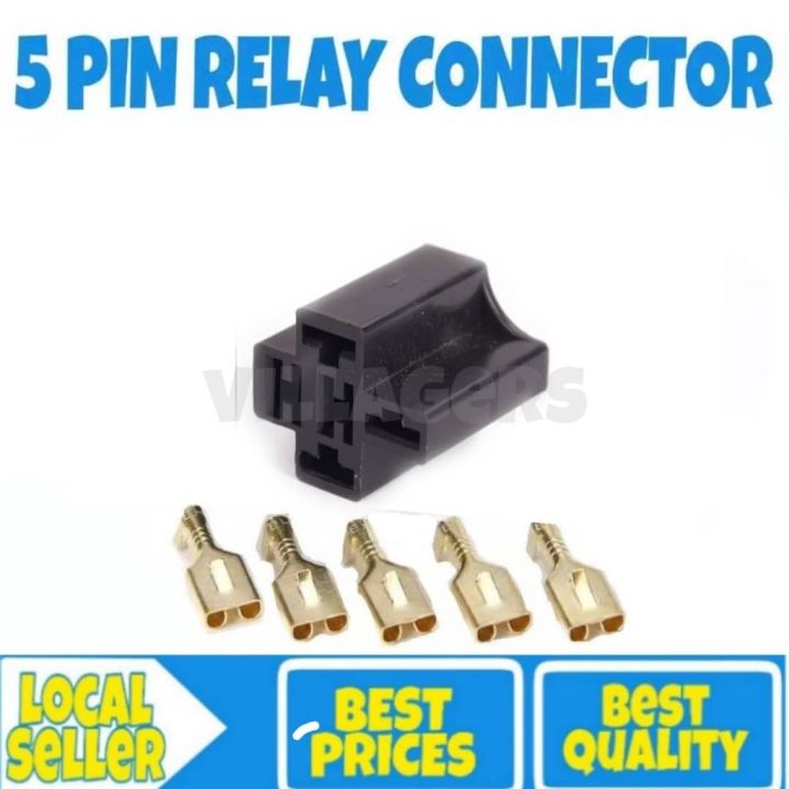 Relay Socket Connector For 4 Pin 5 Pin Relay 6.3mm Auto Vehicle Relay