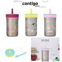 Contigo Leighton Vaccum-Insulated Kids Water Bottle with Spill-Proof Lid and Straw, 12oz.

แก้วน้ำดื่มสแตนเลสแบบเก็บความเย็น