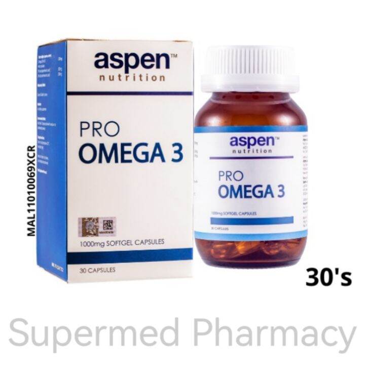 Aspen Pro Omega 3 30's (EPA 500mg, DHA 250mg) Lazada